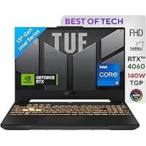 ASUS TUF Gaming F15 i7 13th Gen RTX 4060 front view – Sleek grey ASUS TUF Gaming F15 laptop with 15.6-inch display.