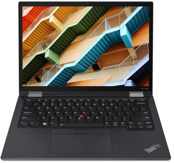 Refurbished Lenovo ThinkPad X13 Yoga Gen 2 – Intel Core i5 11th Gen, 16GB DDR4, 512GB SSD, 13.3-inch Full HD Touch 360° convertible business laptop.
